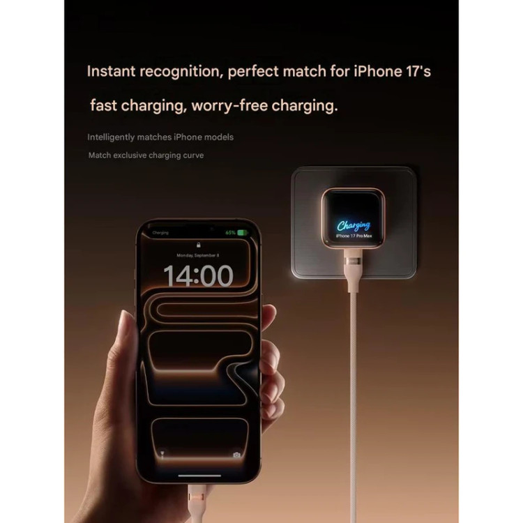 شارژر دیواری 45 وات انکر مدل A121D، اتصال دو پین اروپایی، درگاه خروجی USB-C، دارای قابلیت شارژ سریع و شارژ ایمن، تکنولوژی شارژ PD و PPS